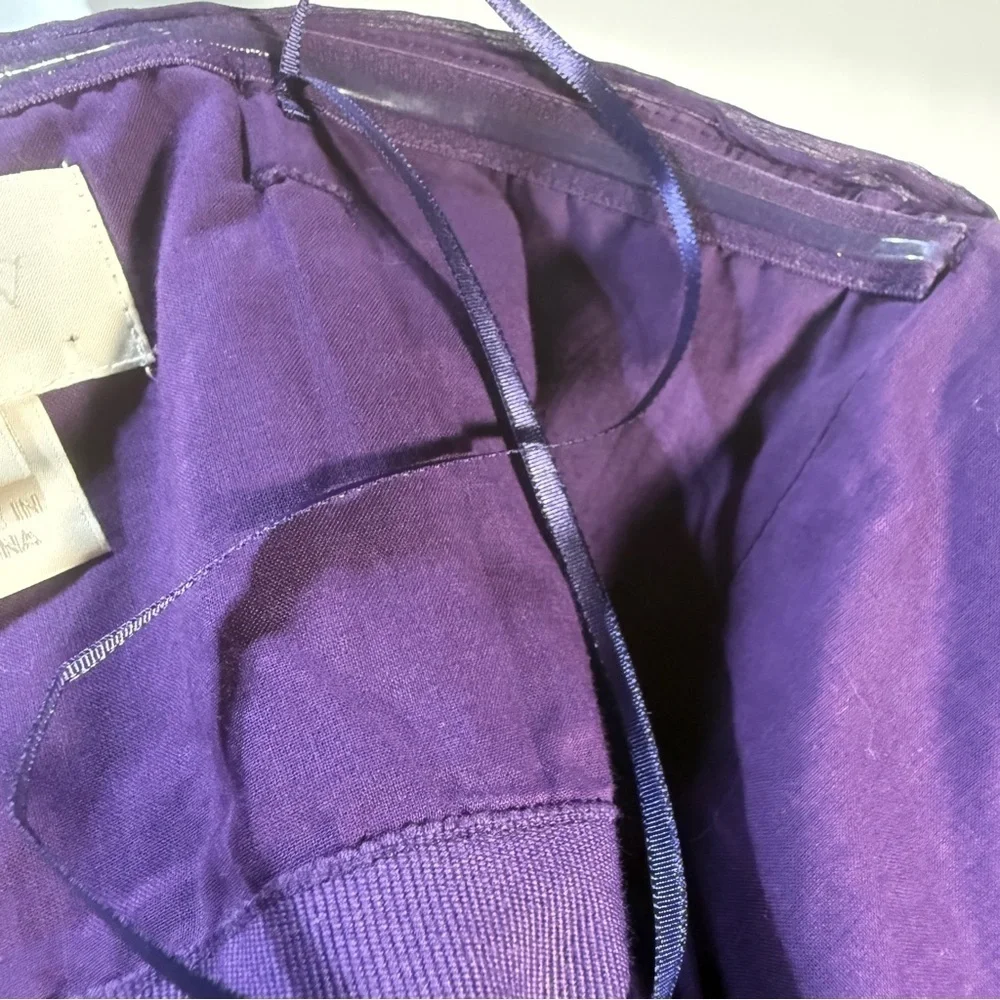 J Crew Silk Chiffon Nadia Strapless Party Dress Size 10 HOCO Purple Bridesmaid